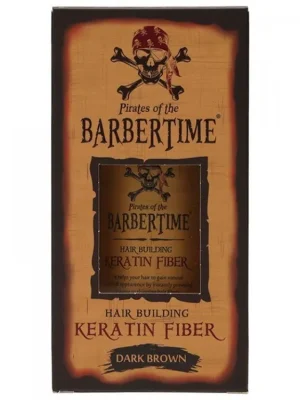 BARBERTIME Hair Building Keratin Fiber DARK BROWN 21g - pudr pro zakrytí řídnoucích vlasů - tmavě hnědý Cenová Bomba