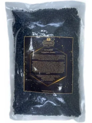 Aktuální BARBERCO Hard Wax Beans Black 1000g - depilační vosková zrnka - černá