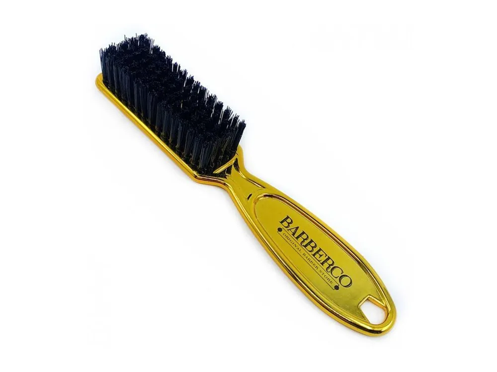 Kup Teď BARBERCO Fade Brush GOLD - čisticí kartáček s rukojetí na odstranění vlasů - zlatý