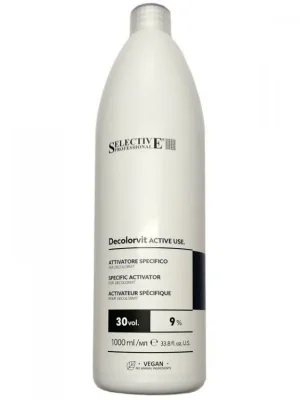 Speciální Cena SELECTIVE Professional 9% (30vol) Decolorvit Active Use- emulzní peroxid anti-yellow 1000ml