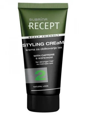 Vysoce Kvalitní SUBRÍNA Recept Styling Cream 150ml - matující stylingový krém s kofeinem