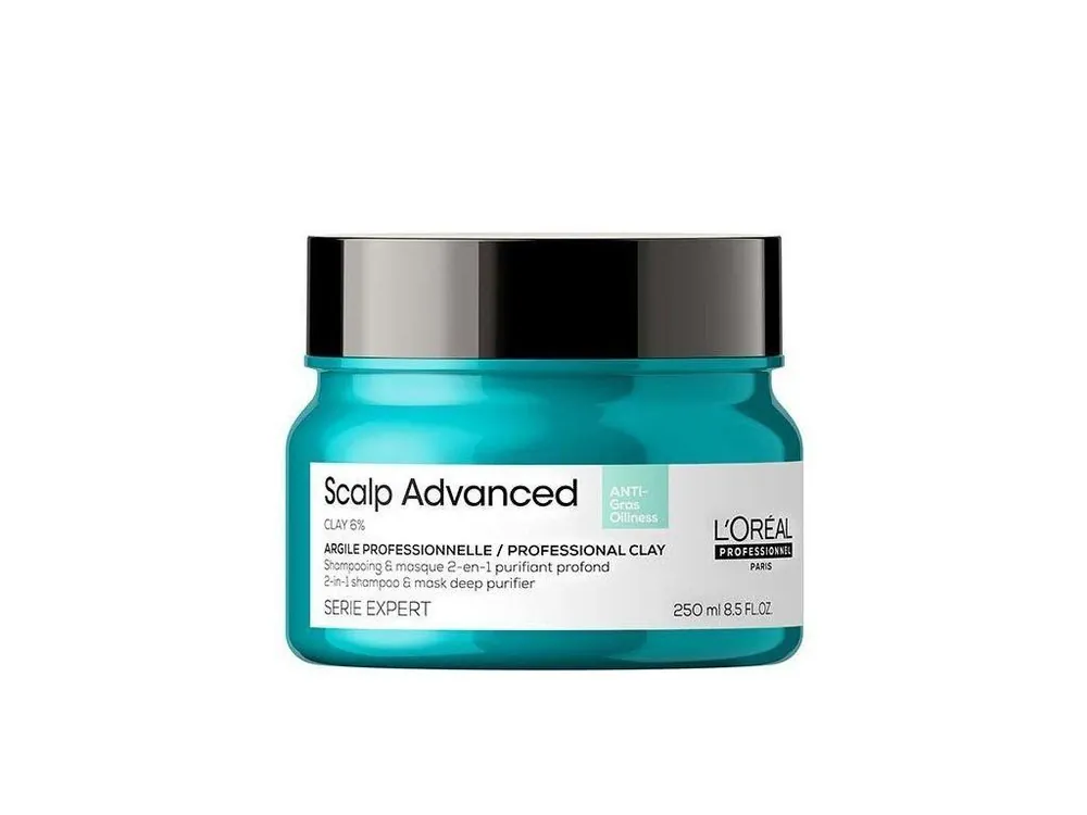 L´ORÉAL Scalp Advanced Anti-Oiliness 2-in-1 Purifier Clay 250ml - maska 2v1 na mastné vlasy Víkendová Akce