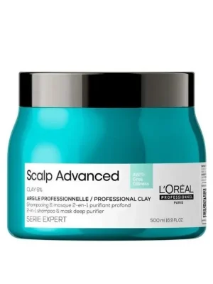 L´ORÉAL Scalp Advanced Anti-Oiliness 2-in-1 Purifier Clay 500ml - maska 2v1 na mastné vlasy Expresní Doručení