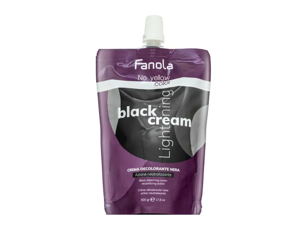 FANOLA No Yellow Black Lightening Cream 500g - šedý odbarvovací krém s anti-žlutým účinkem Akční Cena