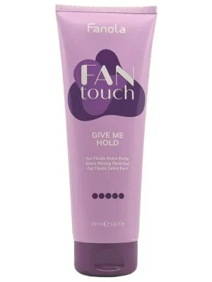 FANOLA Fan Touch Give Me Hold Extra Strong Fluid Gel 250ml - extra silný gel na vlasy Ověřený