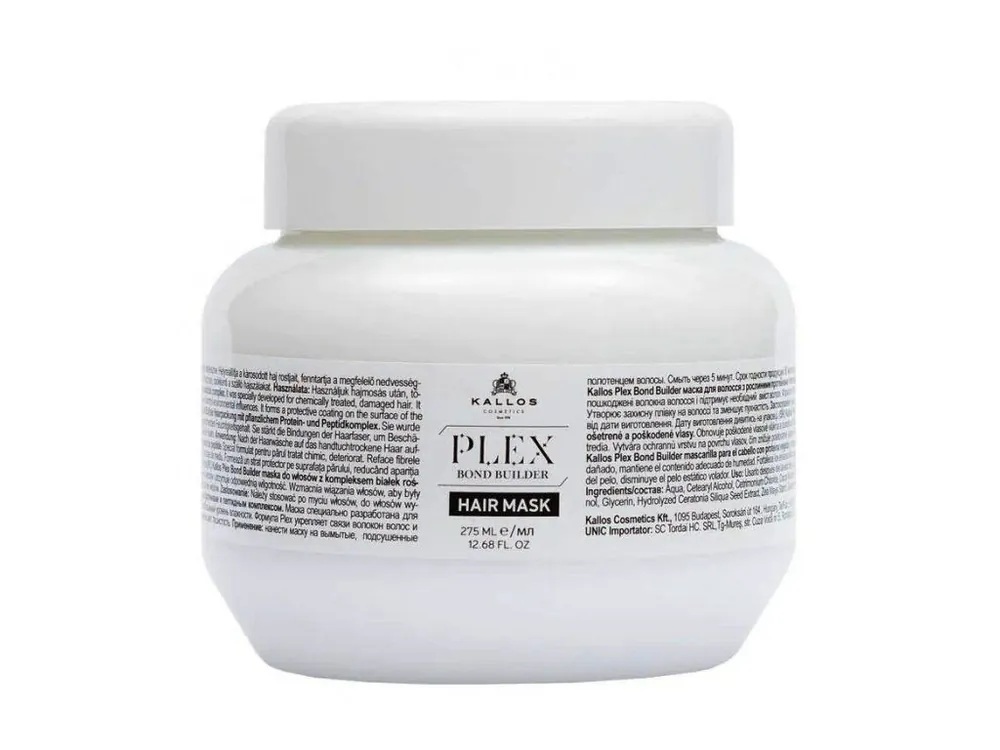 Doprava Zdarma KALLOS Plex Bond Builder Hair Mask 275ml - maska pro obnovu poškozených vlasů