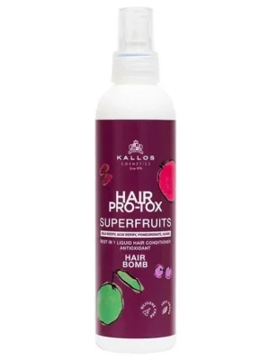 Sezónní Sleva KALLOS Superfruits Pro-Tox Hair Bomb 200ml - bezoplachový posilující kondicioner na vlasy
