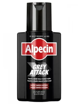Ihned K Objednání ALPECIN Grey Attack Shampoo 200ml - barevný šampon proti šedinám a vypadávání vlasů