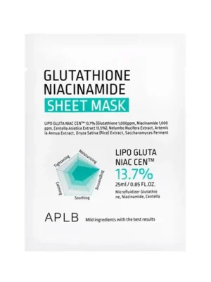 APLB Glutathione Niacinamide Sheet Mask 25 ml Časově Omezené