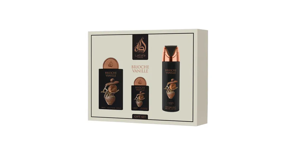 Akce Lattafa Pride Brioche Vanille EDP 100 ml + EDP 20 ml + DEO ve spreji 200 ml UNISEX