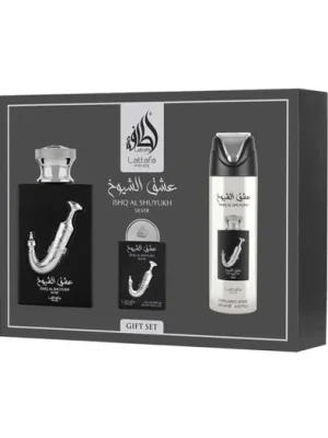 Ihned K Objednání Lattafa Pride Ishq Al Shuyukh Silver EDP 100 ml + EDP 20 ml + DEO ve spreji 200 ml UNISEX