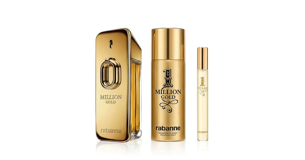 Vrácení Zdarma Rabanne Million Gold EDP Intense 100 ml + EDT MINI 1 Milion 10 ml + DEO ve spreji 150 ml M