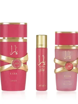 Lattafa Yara Candy EDP 100 ml + EDP MINI 12 ml + vlasový sprej 50 ml W Novinka