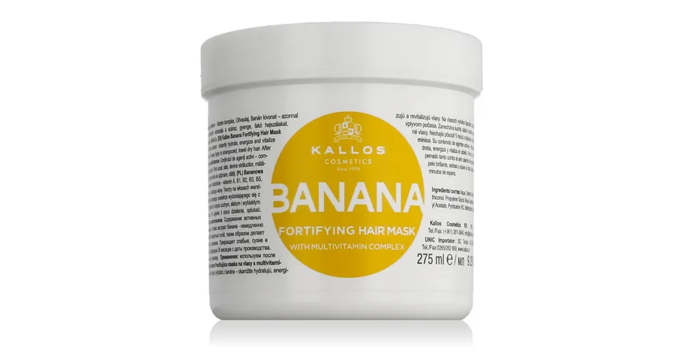 Kallos Banana Fortifying Hair Mask 275 ml Ihned K Objednání